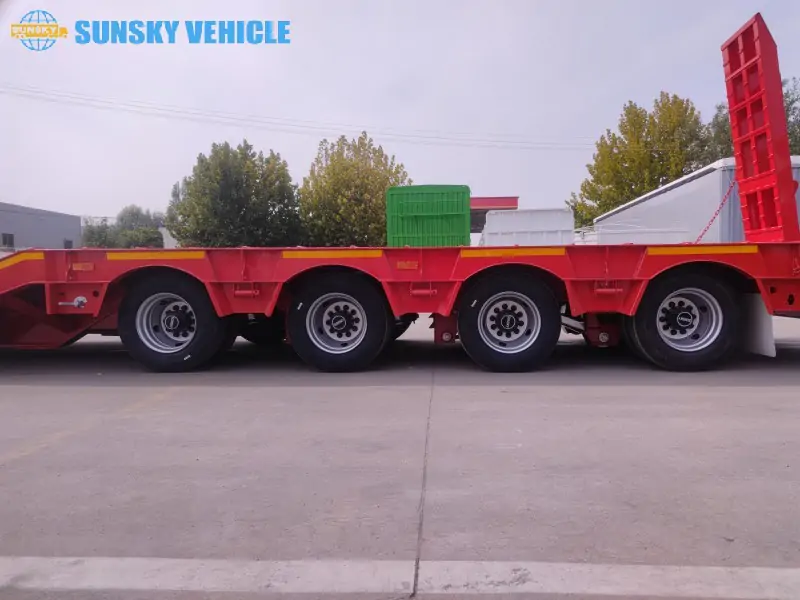 Dropside Semi Trailer tire and suspension
