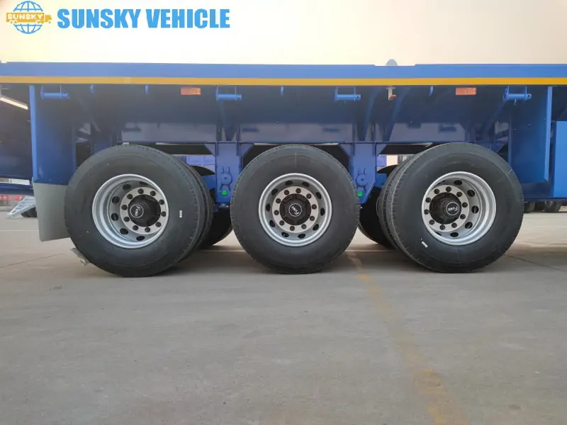 40 Feet Flatbed Trailer tire and suspension