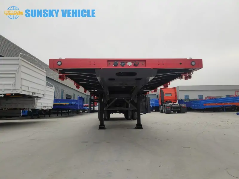 3-axle 40 Foot Flatbed Trailer chassis