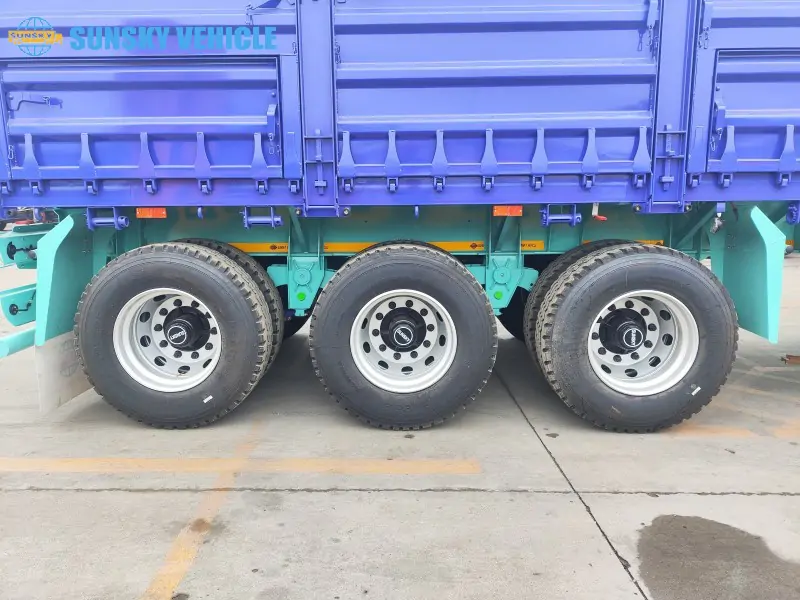 Drop Side Trailer tire and suspension