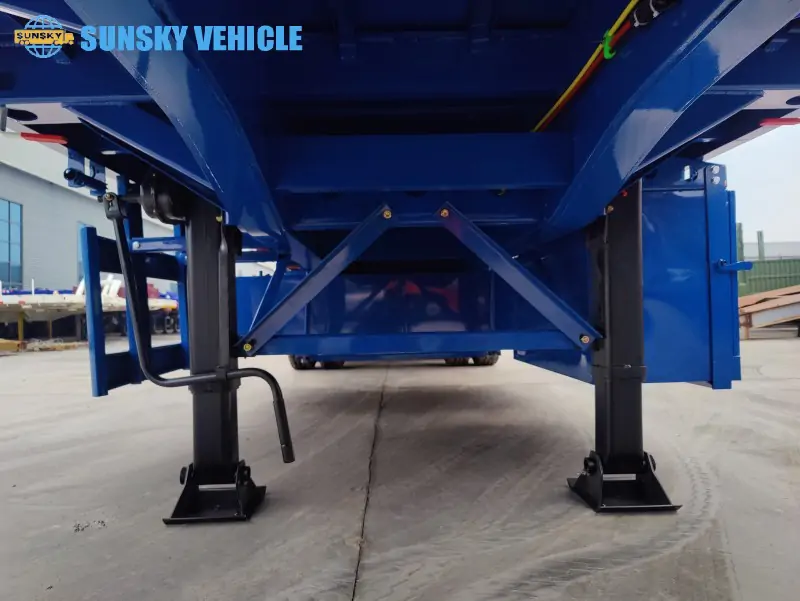 3 axles Heavy Duty Flatbed Trailer chassis