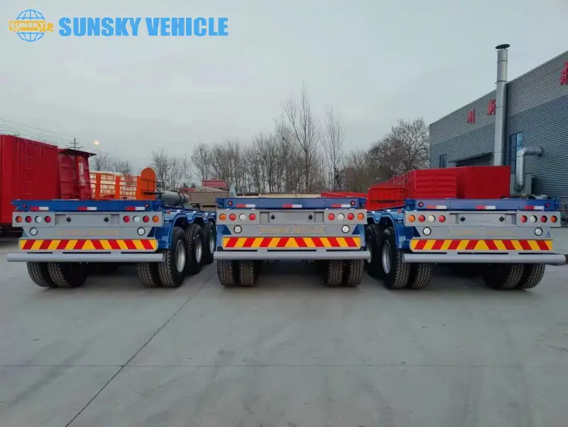 40ft 3-axle container skeletal trailer tail structure