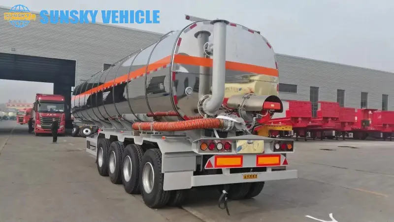 Asphalt Trailer tail structure