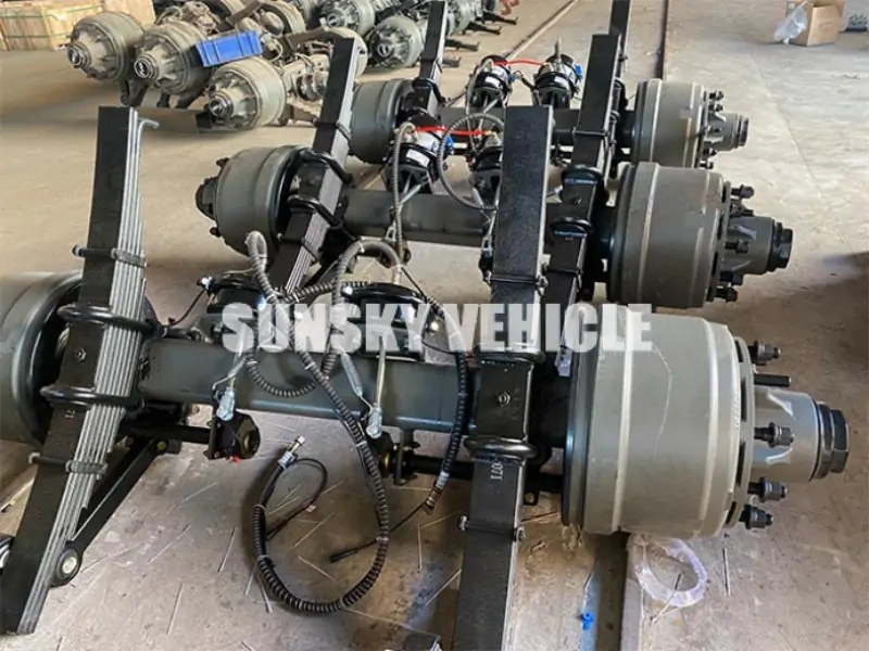  axle with spring rigid suspension