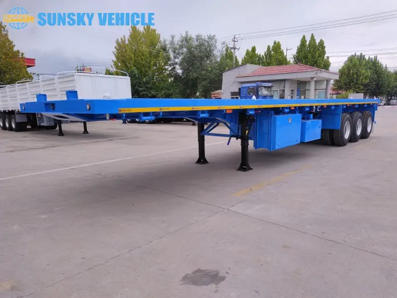 Flatbed Semi Trailer complete vehicle