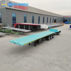 flatbed trailer with dangler trailer