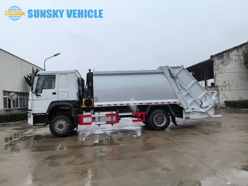 garbage compactor side view