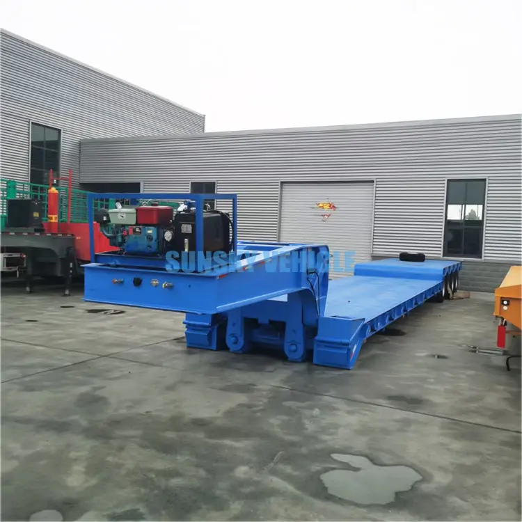 Detachable gooseneck low bed trailer