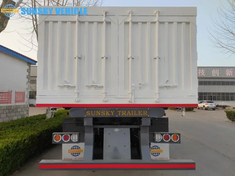 Side Dump Trailer tail structure