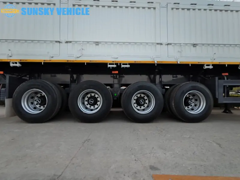 Side Dump Trailer tire and suspension